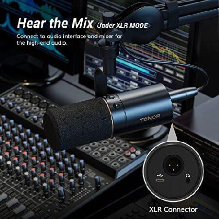 TONOR Dynamic Microphone, USB/XLR PC Microphone for Podcast, Recording, Live Streaming ＆ Gaming, XLR Cardioid Studio Mic for Music ＆ Voice-Over with｜olg｜05