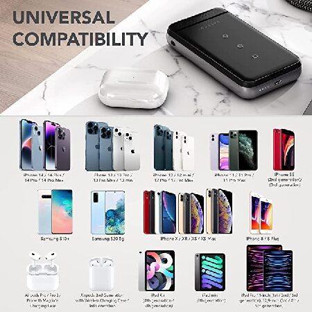 Satechi Duo Wireless Charger Stand ＆ 10000 mah Power Bank - Portable Charger Power Bank - 3 in 1 Wireless Charging Stand - For iPhones 14(並行輸入品)｜olg｜04