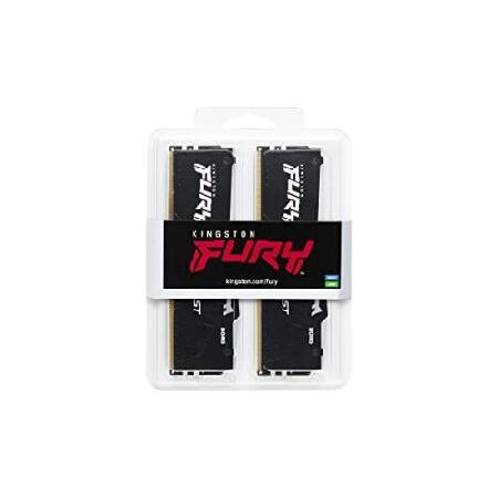 【並行輸入品】 Kingston (キングストン) FURY Beast (フューリービースト) DDR5 RGB EXPO 16GB (2x8GB) 5600MT/s DDR5 CL36 DIMM デスクトップゲーム用メモリの画像