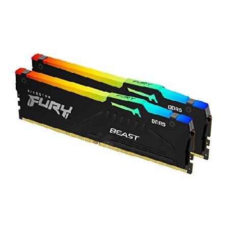 【並行輸入品】 Kingston (キングストン) FURY Beast (フューリービースト) DDR5 RGB EXPO 16GB (2x8GB) 6000MT/s DDR5 CL36 DIMM デスクトップゲーム用メモリ_1