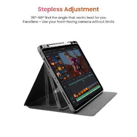 並行輸入品】 tomtoc 縦型 iPad Pro トライモードケース 11.9