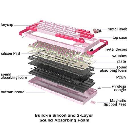 YUNZII Royalaxe Y87 TKL ワイヤレスメカニカルキーボード ホット