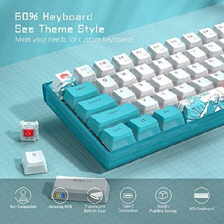 美品✨Womier M90 ワイヤレスキーボード 三モード RGB動作確認済み 並行輸入品】 Womier 60% キーボード、WK61 メカニカル RGB 有線