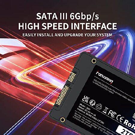 【並行輸入品】 fanxiang SSD 2TB 内蔵型 ソリッドステートドライブ SATA III 6Gb/s 2.5インチ 3D NAND SLCキャッシュ 最大550MB/秒