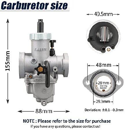 【並行輸入品】 NIBBI キャブレター PE28mm 48mmエアフィルター付き 200cc 250cc フランジ オートバイエンジン ダートバイク ピットバイク ATV 4輪車の画像