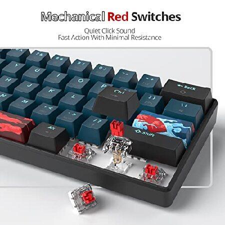 【並行輸入品】 Ussixchare 61 Tasten， 60% Tastatur， mechanische RGB-Tastatur， kabelgebunden， 60% Gaming-Tastatur mit PBT-Hintergrundbeleuchtung， mit_2