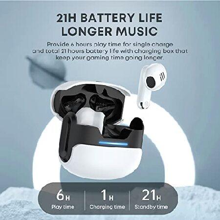 Langsdom Theta Bluetooth 5.3 Wireless Earbuds, ENC Talking Noise Canceling, Dual Mode for Gaming and Music, USB-C Charging, Compatible wit(並行輸入品)｜olg｜04