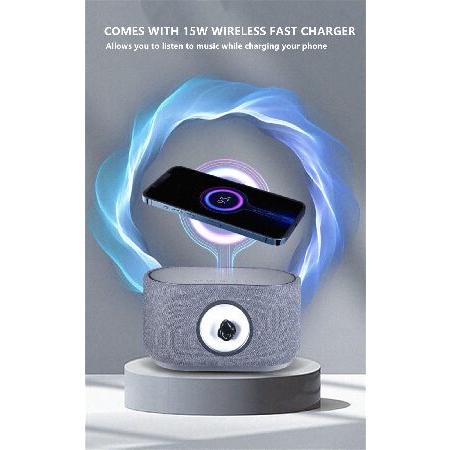 sovenomund Ferrofluid Speakers with Music Visualization - Bluetooth 5.1 Wireless Magnetic Fluid Speaker with 15W Wireless Charging Function Included with Wireless