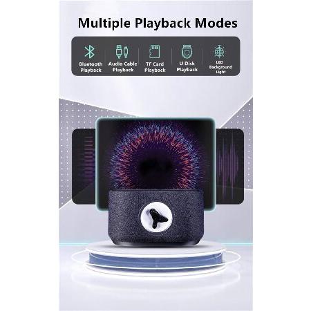 sovenomund Ferrofluid Speakers with Music Visualization - Bluetooth 5.1 Wireless Magnetic Fluid Speaker with 15W Wireless Charging Function Included with Wireless