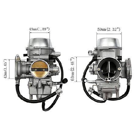 キャブレター ATV 2002-2008 ヤマハ グリズリー 660 YFM660 キャブレター エアフィルター 燃料フィルター スパークプラグ インテークマニホールドブーツ付き｜olg｜04