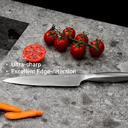 HAST Chef Knife, 8-Inch, Ultra Sharp, Professional Kitchen Knife, Japanese Carbon Stainless Steel, Lightweight, Minimalist Sleek Design, Ergonomic Han｜olg｜03