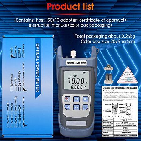 Duogalia ファイバー光パワーメーター SC FCコネクタ付き -70~10dBm 10光波長 CCTV通信工学用光学テスト機器｜olg｜06