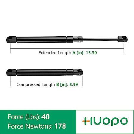 【並行輸入品】 HUOPO C16-21702 15インチ 40ポンド/178N ガスストラット ショック スプリングリフトサポート Leer Snugtop キャンパー シェルトッパー | ブランド登録なし | 01