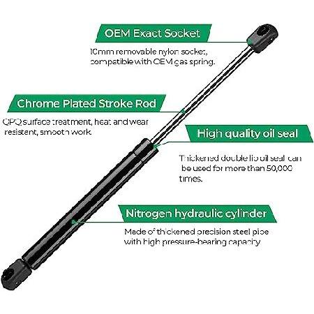 【並行輸入品】 HUOPO C16-21702 15インチ 40ポンド/178N ガスストラット ショック スプリングリフトサポート Leer Snugtop キャンパー シェルトッパー | ブランド登録なし | 05