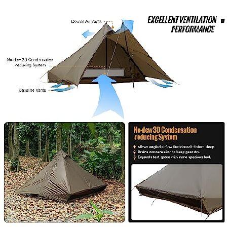 【並行輸入品】 OneTigris Tetra 超軽量テント Tipi 1~2人用 トレッキングポールテント 防水 3シーズン キャンプ ハイキング バックパッキング_4