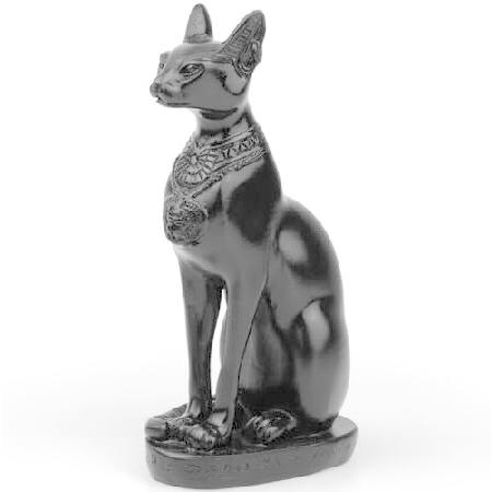 複製彫刻 ネックレスをしたバステト女神 猫 樹脂製 置物 美品 正規品 Amazon.co.jp: UPQRSG エジプト猫の女神バステト コレクターフィギュア