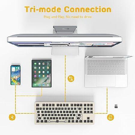 数量限定販売 A.JAZZ DIY Mechanical Wireless Keyboard Kit with Tri-Mode Connection， Hot-swap Rechargeable Metal Stack Base， 80% Compact 87 Key TKL Layout， Compatibl