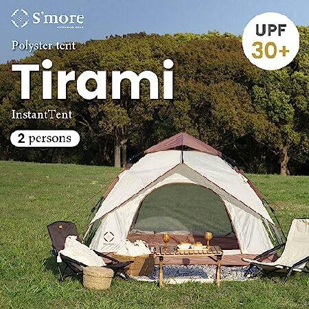 【並行輸入品】 S'more ポップアップキャンプテント ポータブルインスタント自動ポップアップビーチテント 2人用 2層ドアと窓 メッシュレイヤー付き 防水_1