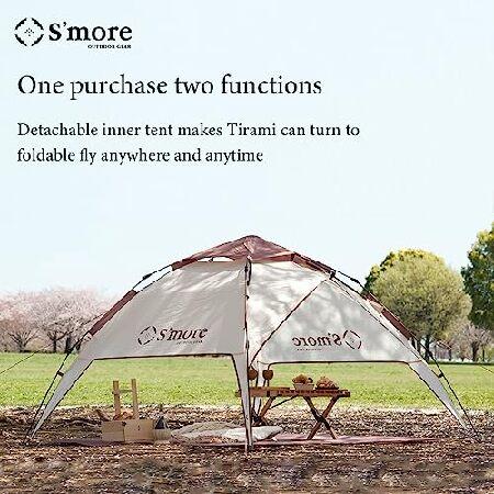 【並行輸入品】 S'more ポップアップキャンプテント ポータブルインスタント自動ポップアップビーチテント 2人用 2層ドアと窓 メッシュレイヤー付き 防水_3