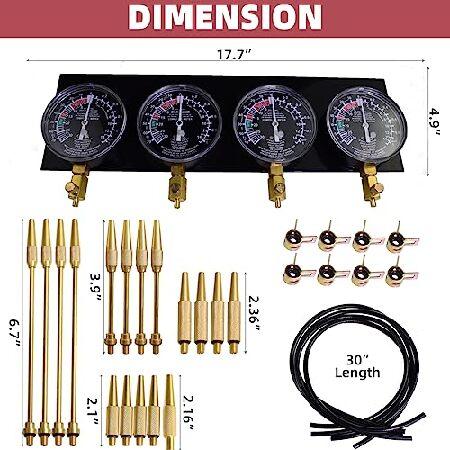 【並行輸入品】 Alltooetools Universal Vacuum Carburetor Synchronization Balancer Gauge Carb Synchronizer Adjustment Tool Kit Compatible withの画像
