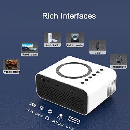 Portable Mini Projector with wifi for iPhone android phone win10 laptop,with Remote Controller Built-in Speaker wireless connect,Audio Port, Tablet US｜olg｜04