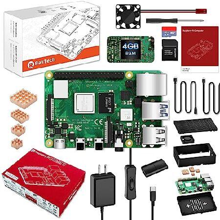 RasTech Raspberry Pi 4モデル 4GB スターターキット 32GBマイクロSD 