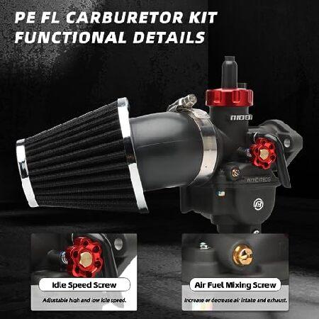 【並行輸入品】 NIBBI PE17FL キャブレターキット PE17mm オートバイキャブレター 48mmエアフィルター付きの画像