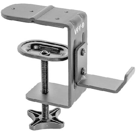 【並行輸入品】 VIVO スチールクランプオンフック デスク脚取付用 クリップホルダー オフィスアクセサリー バッグ ヘッドフォンなどに ブラック マウント HLC1, | ブランド登録なし