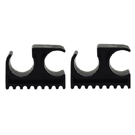 【並行輸入品】 JSP Manufacturing ブラック ビミニトップ ボートポールクリップホルダー 7/8インチ ビミニトップポール用 (2) | ブランド登録なし