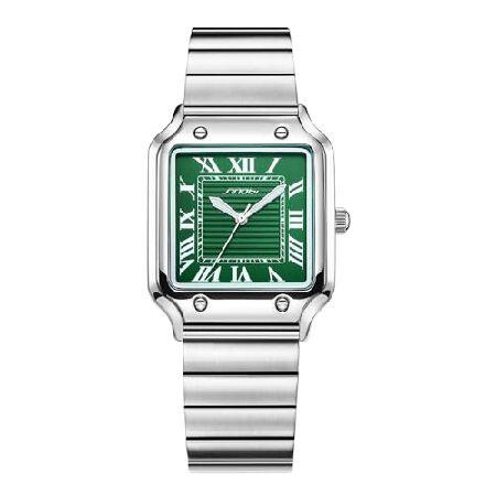 グッチ 7200M 腕時計 ヴィンテージウォッチ ローマ数字 緑 金 アナログ 並行輸入品】 クラシックなスクエアウォッチ、男性用ローマ数字