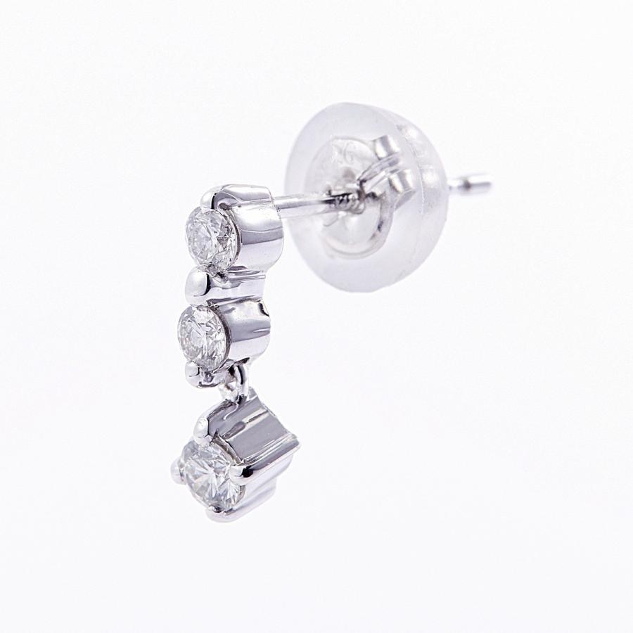 カナディアンダイヤモンド ピアス 計0.10ct ×2 [K18WG/K18YG/K18RG 