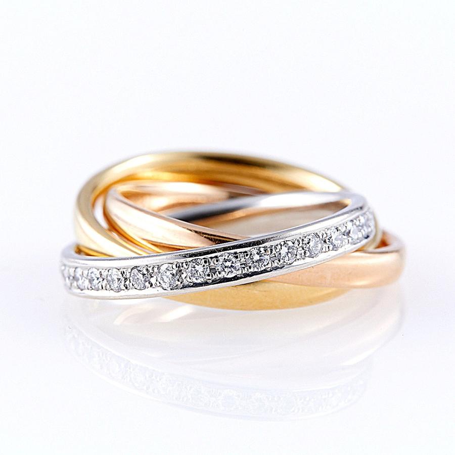 専用JE5★高級 カナディアンダイヤモンド0.6ct pt950ヘッド鑑付 カナディアンダイヤモンド 三連 トリニティ リング 計0.50ctUP [PT950