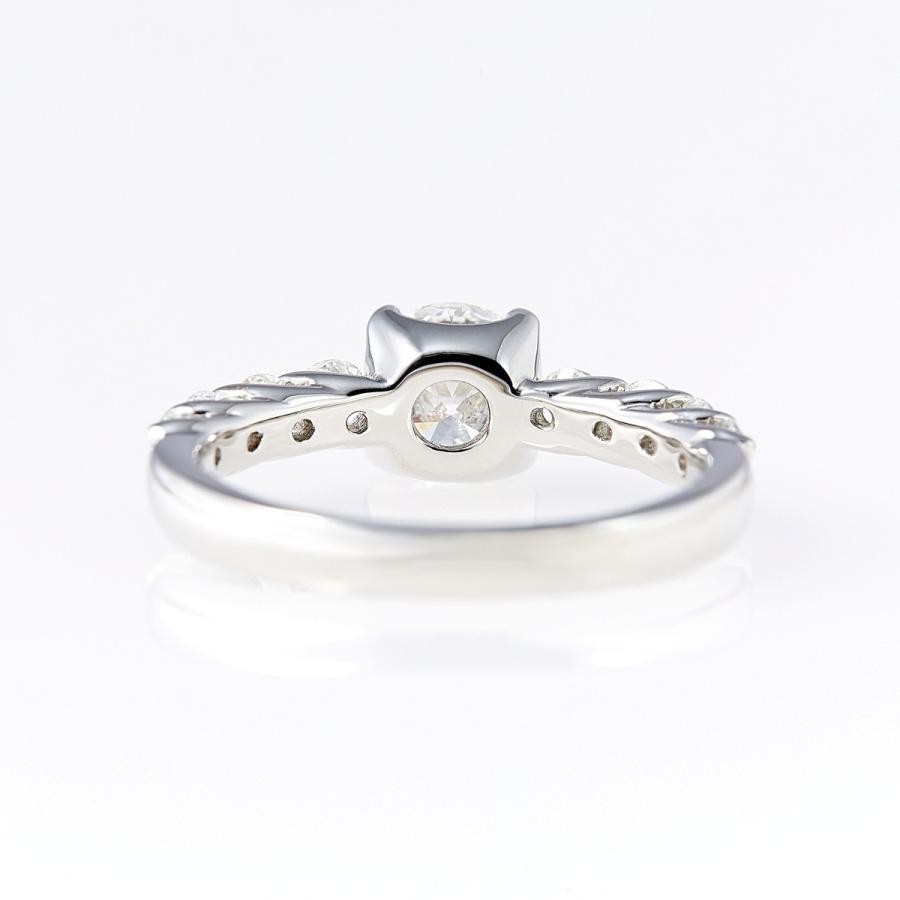 美品 Pt950ダイヤモンド指輪1.00ct PT950 デュー ダイヤモンド サイドストーン リング 1.0ct｜婚約