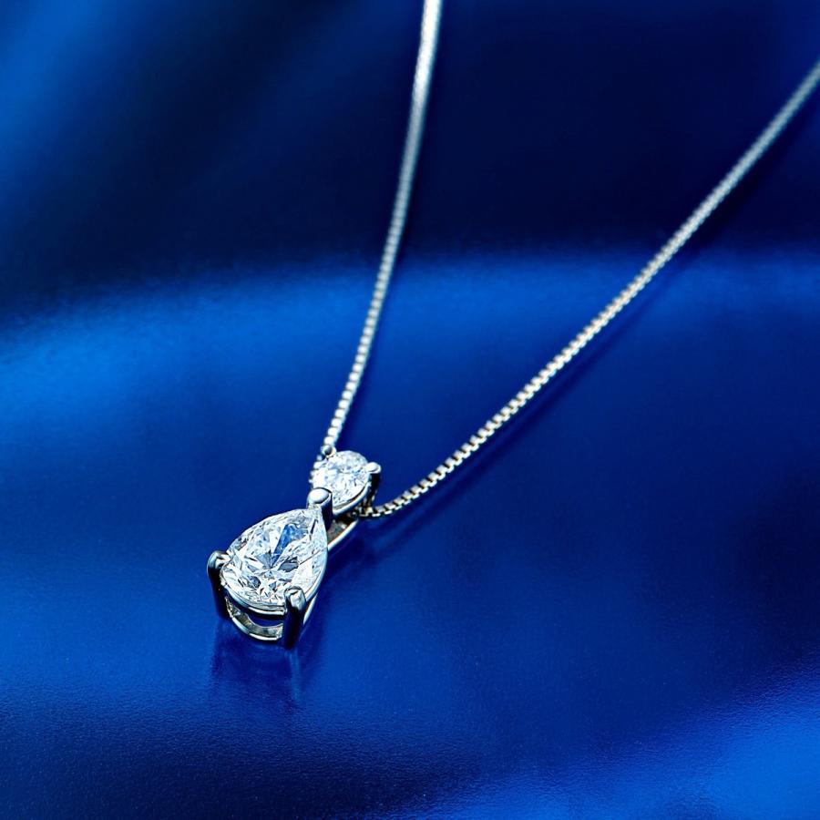 k*n様 ペンダントネックレス ダイヤ　pt950 pt850 ペアシェイプ　ド カナディアンダイヤモンド Dカラー ペアシェイプカット ペンダント