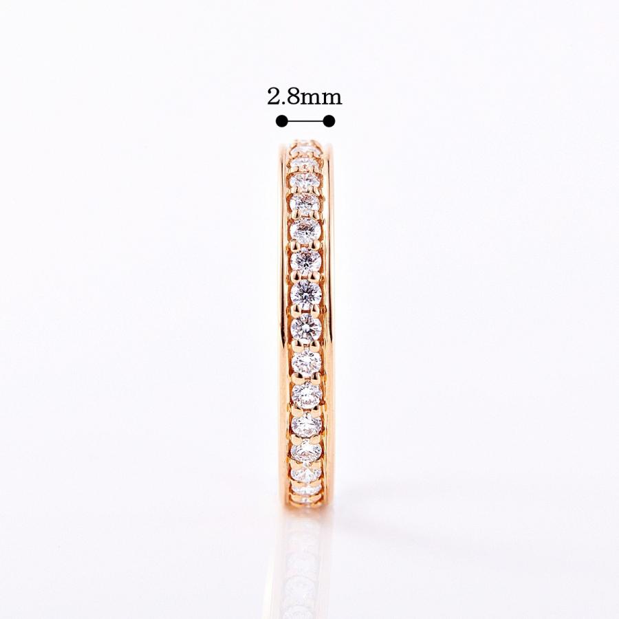 カナディアンダイヤモンド フルエタニティリング 2.8mm 計0.50ctUP [K18YG/K18RG] [品番:FE05/型番:AJ-PT-007]の画像