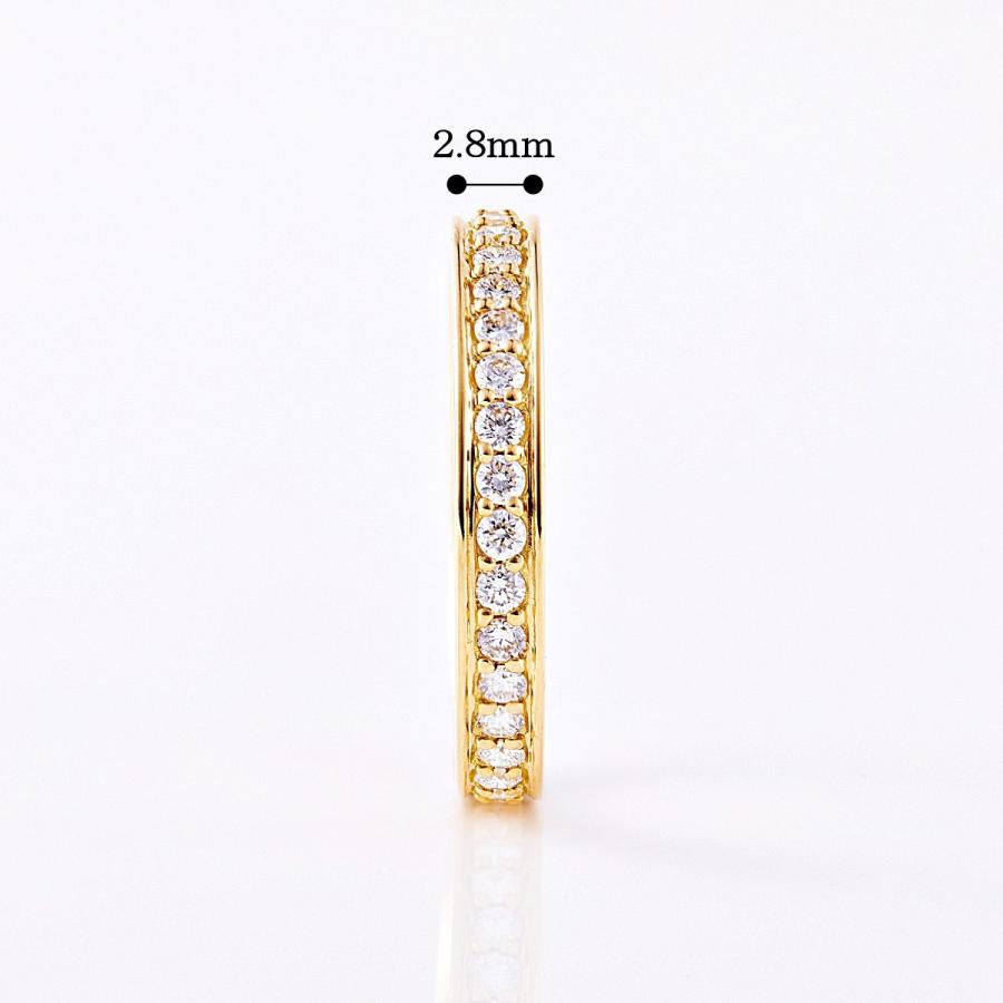 カナディアンダイヤモンド フルエタニティリング 2.8mm 計0.50ctUP [K18YG/K18RG] [品番:FE05/型番:AJ-PT-007]の画像