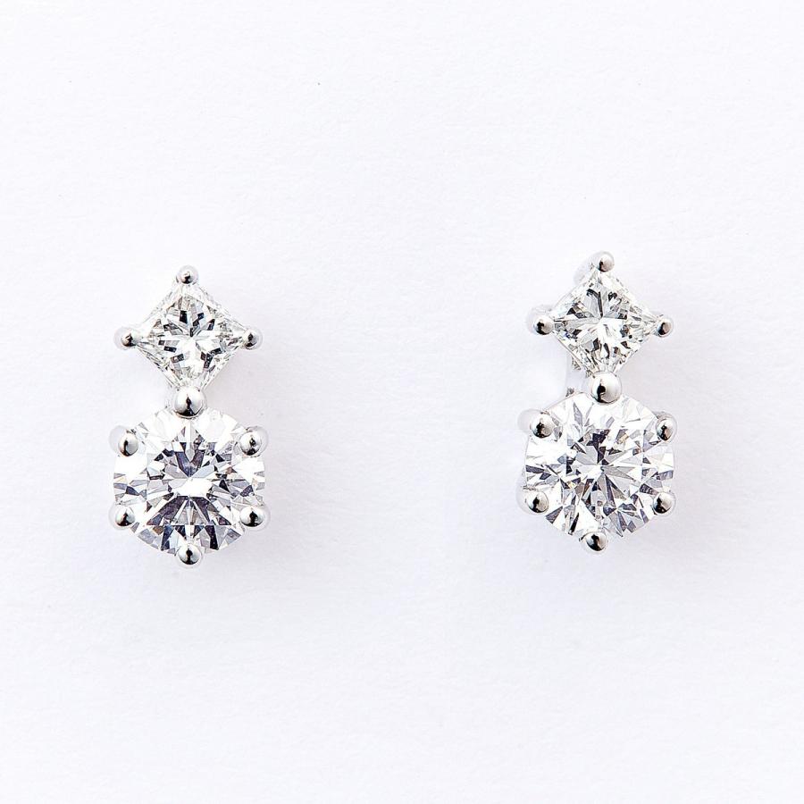 カナディアンダイヤモンド ピアス 計0.13ctUP ×2 [PT950/K18YG/K18RG] [品番:GHN-004P/型番:GHN-004P]の画像