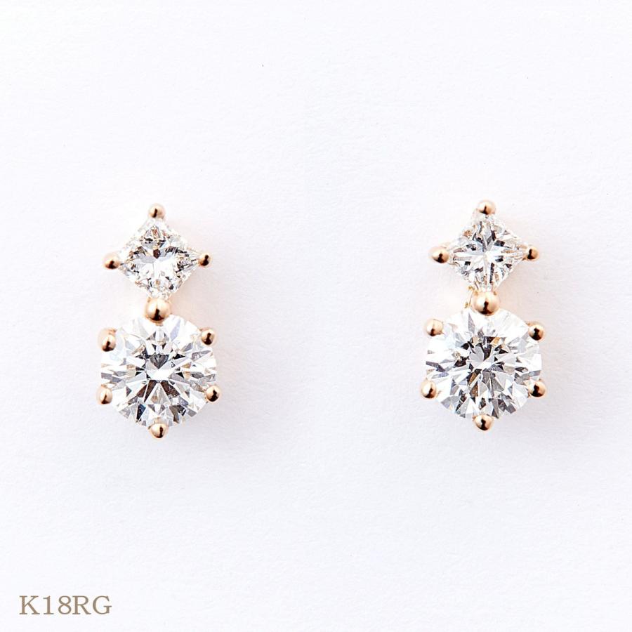 カナディアンダイヤモンド ピアス 計0.13ctUP ×2 [PT950/K18YG/K18RG] [品番:GHN-004P/型番:GHN-004P]の画像