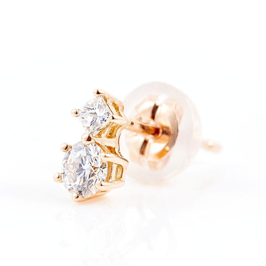 カナディアンダイヤモンド ピアス 計0.13ctUP ×2 [PT950/K18YG/K18RG] [品番:GHN-004P/型番:GHN-004P]の画像