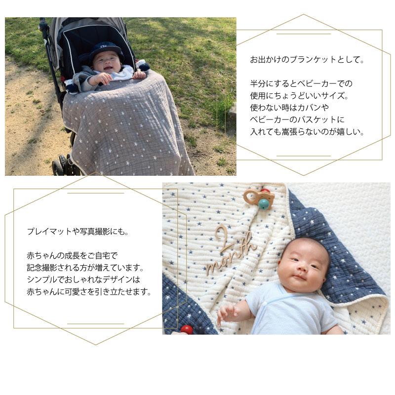 送料無料 ギフトボックス 名入れ ふわふわ 6重ガーゼ ベビーケット