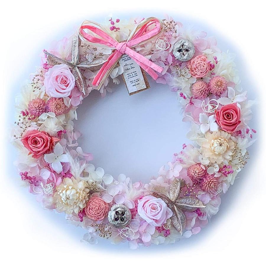 Rakuten Lulu S ルルズ ピンクグラデーション リース ナチュラル プリザーブドフラワー ドライフラワー サイズ 高さ約25cm 幅約23cm 時間指定不可 Unreditora Unr Edu Ar