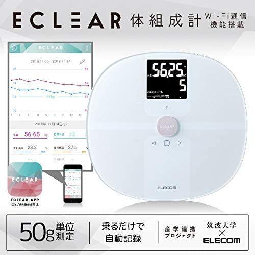 クリスマスファッション スマホアプリ連動 体重 体組成計 エレコム Iosヘルスケア対応 変化 面倒な毎回のデータ転送操作不要 乗るだけ 50g単位 Wi Fi接続 アンドロイド Mtown My