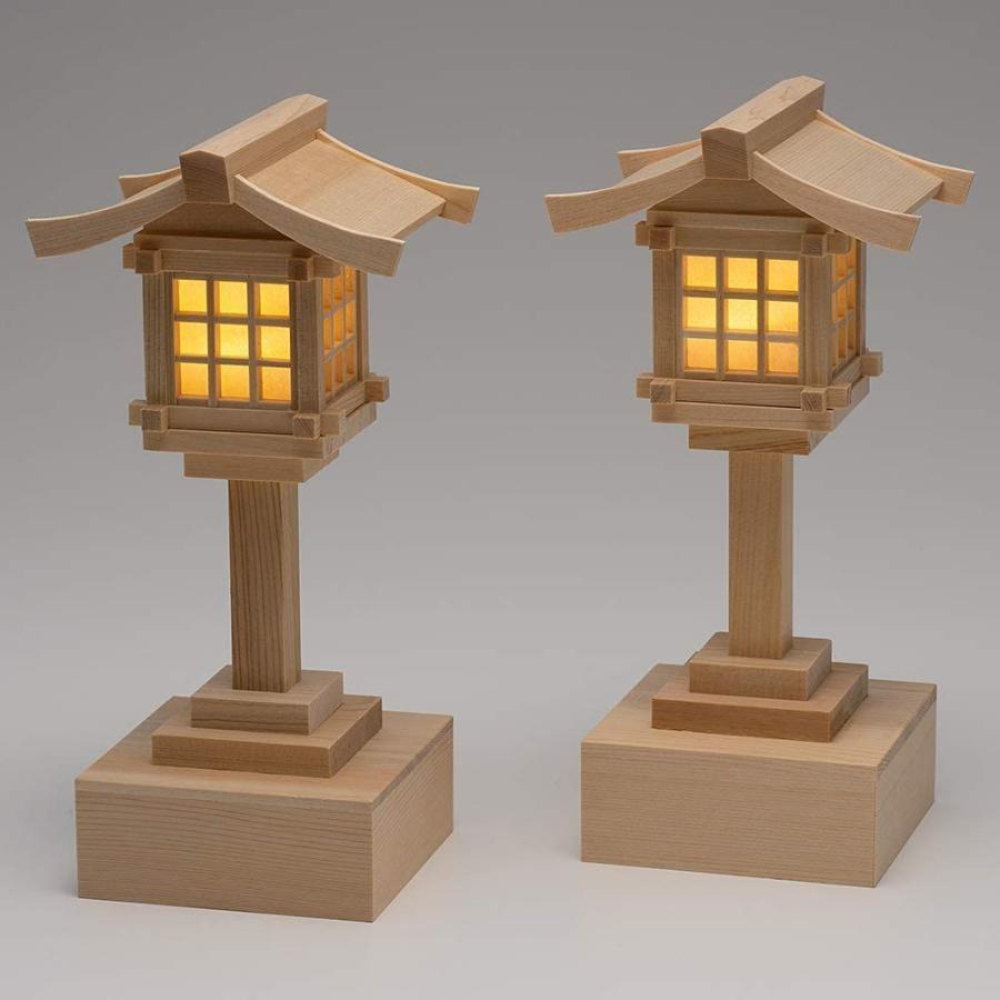 格安saleスタート 仏壇屋 滝田商店 木製春日灯篭 木曽桧 Led コードレス リモコン付き 一対 高さ 5cm 屋根巾10cm神棚 お宮 神殿の神 Materialworldblog Com