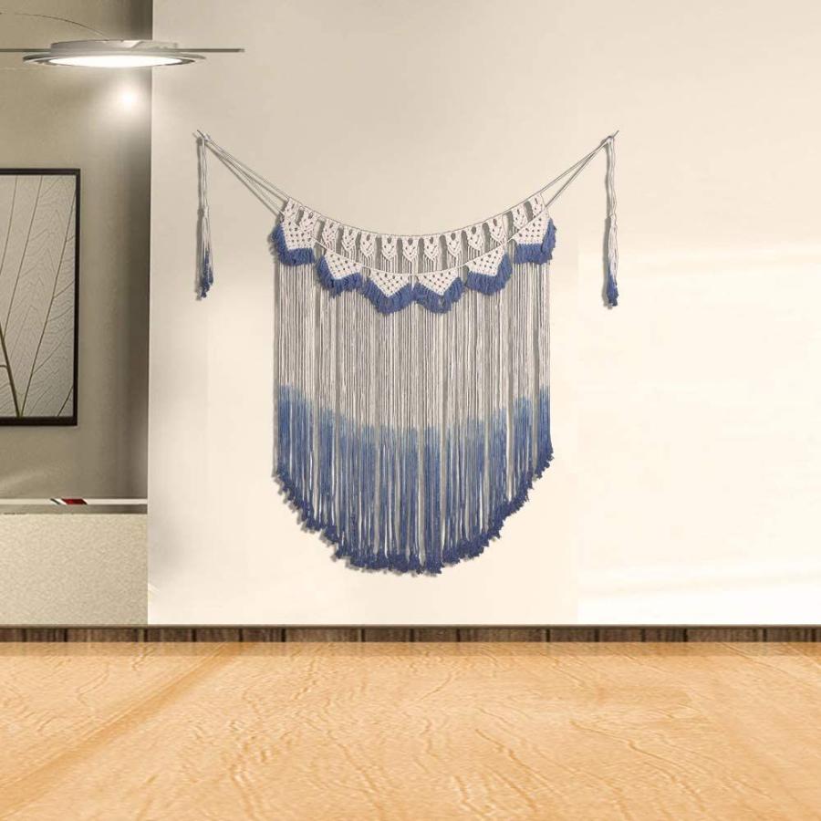 衝撃特価 手作り編み Shopdp マクラメ壁飾り壁掛け 107x146cm ファブリック壁装飾 タペストリー 室内装飾 Www We Job Com