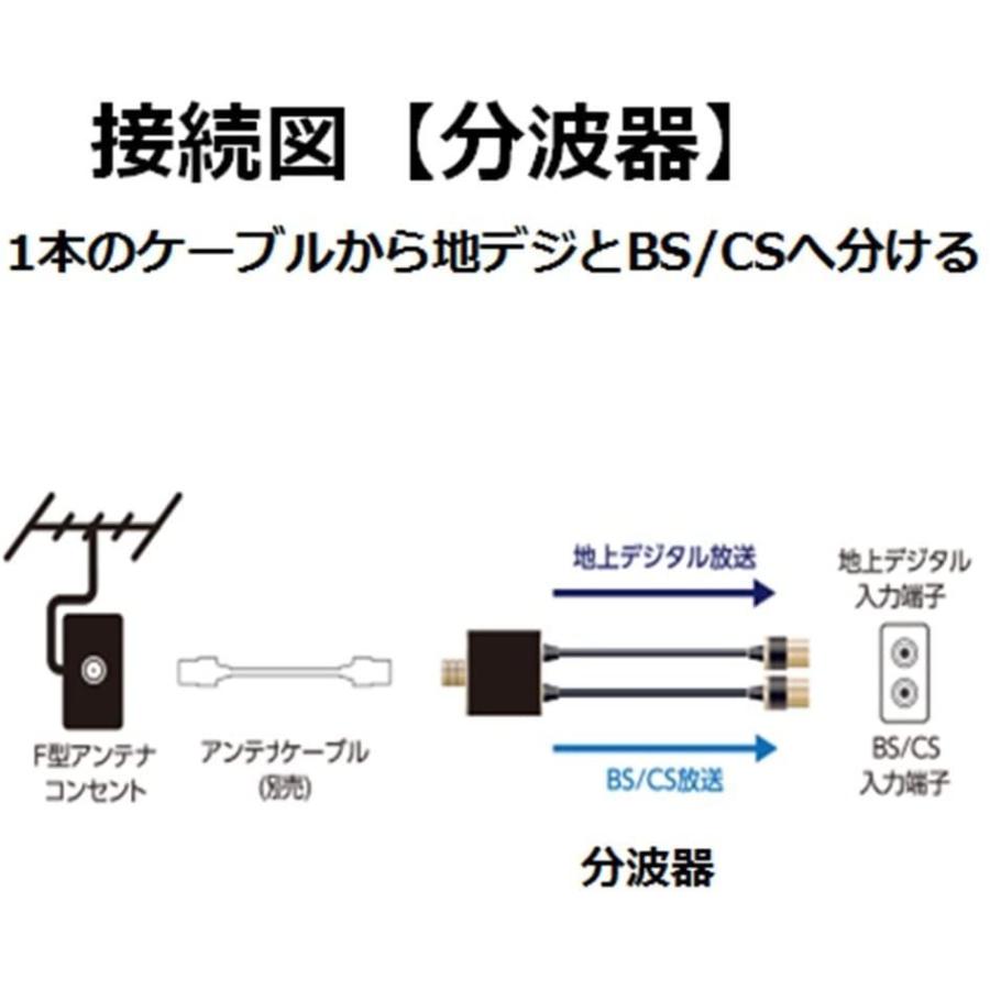 安価 エレコム アンテナ分波器 4K 8K対応 ケーブル一体型 1端子通電型 ケーブル長0.5m ブラック DH-ATS48K05BK  simbcity.net