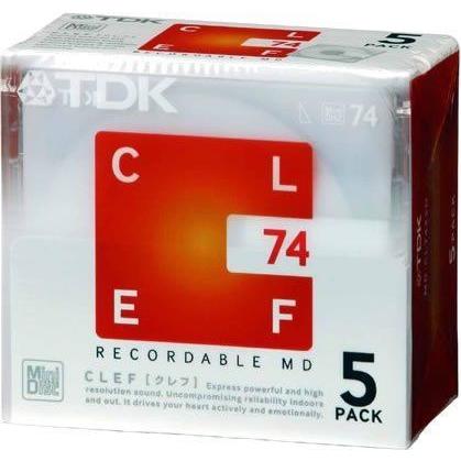 贈り物 TDK MD CLEF 74分5枚パック 人気が高い MD-CL74X5N