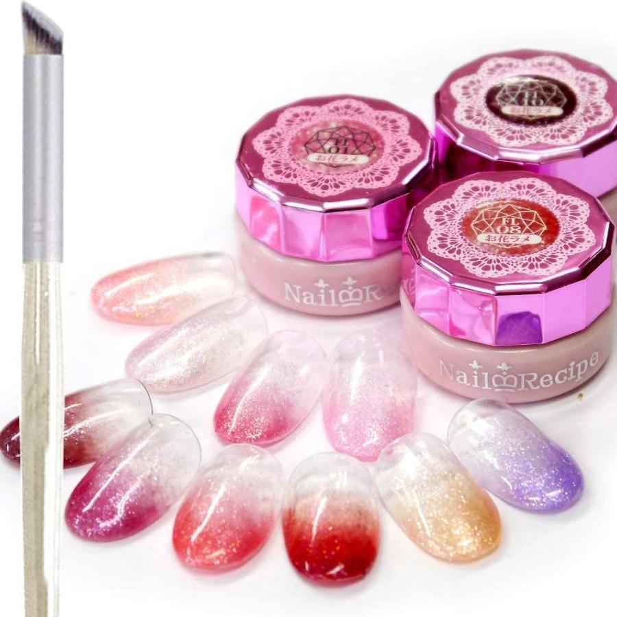 国産 Nail Recipe ネイルレシピ カラージェル ジェルネイル ネイルカラー セット Uv Led ソークオフタイプ セルフネイル 発色
