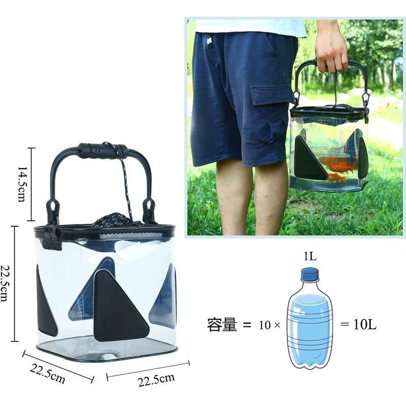 人気大割引 バッカン 活かし水くみバケツ 折りたたみバケツ Akinoyama 釣りバケツ 収納バケツ 透明 見やすい 水汲み バケツ 折りたたみ コン