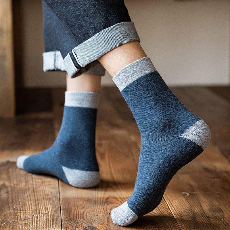 55 以上節約 靴下 メンズ 暖かい 冬 ソックス 厚手 くつした クルーソックス おしゃれ 保温防寒靴下 タオル生地 冷え取り靴下 抗菌防臭 5足 Cisama Sc Gov Br