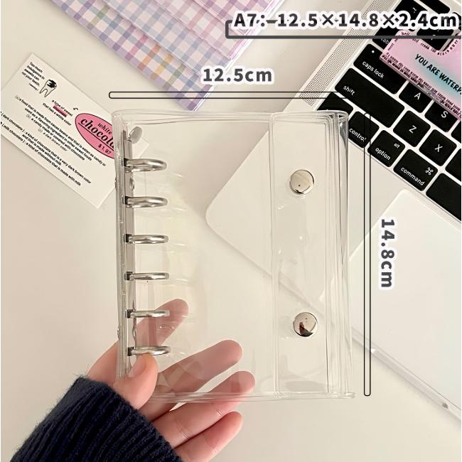 完売品　韓国　バインダー　貯金　リフィル　シール帳　A7 diarium 1 シール帳 シール交換 リフィル付き A7 6穴 透明 クリア ポケット
